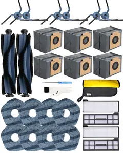 Springtok Yivy 29 Pack Replacement Parts Compatible with Eufy X10 Pro Omni Robotic Vacuum Cleaner,2 Main Brushes,6 Sweeping Brushes,4 HEPA Filters,6 Vacuum Bags,8 Mop Pads,etc.