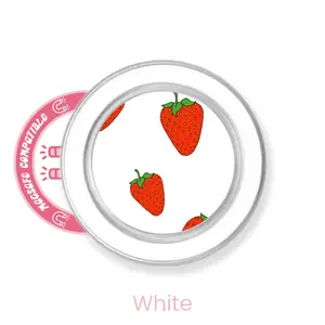 abbyrose Strawberry Fields Phone Grip with magnet Clear White