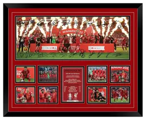 Liverpool FC 2022 FA Cup Champions Signed Limited Edition Memorabilia Frame