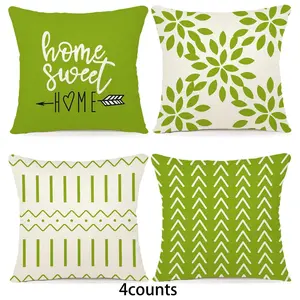 Leaf & Letter & Geometry & Arrow Pattern Cushion Cover, 4/16pcs/set Modern Square Throw Pillow Cover without Filler, Household Decoration Supplies Bedroom Decorative Accessories for Home Living Room Bedroom Sofa Couch