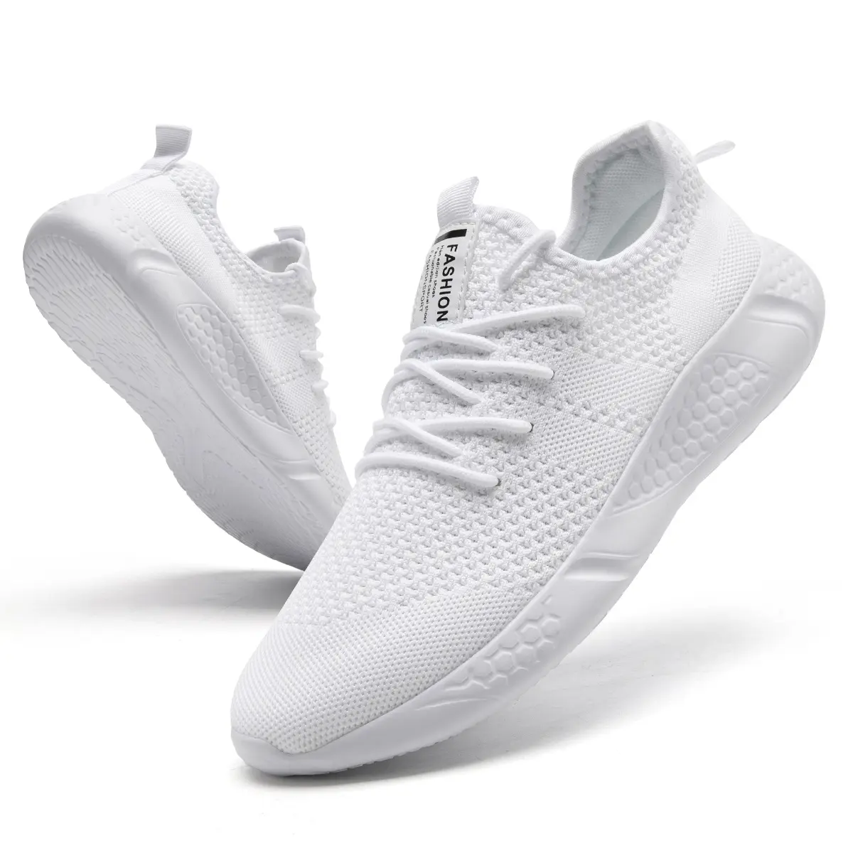 Men Mesh Sneakers Breathable Lightweight Walking Shoes for Men Comfortable Casual Athletic Trainer Black Sports Footwear Fitness