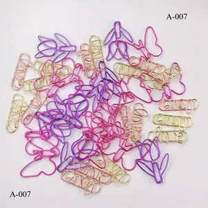 1SET Funny Cute Random Paperclip Bookmark, Colorful Paper Clips Set - Rose and Butterfly Mixed Designs, File Note Folder for Planners, Gifts, Wedding Decorations, Office and School Party Invitations