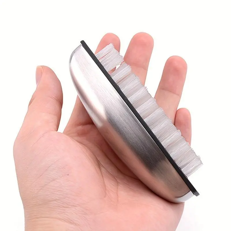Stainless Steel Metal Deodorant Soap Hand Washer, Nylon Hair Nail Cleaning Brush for Massage and Soap, Cleaning Tools and Supplies, Manicure