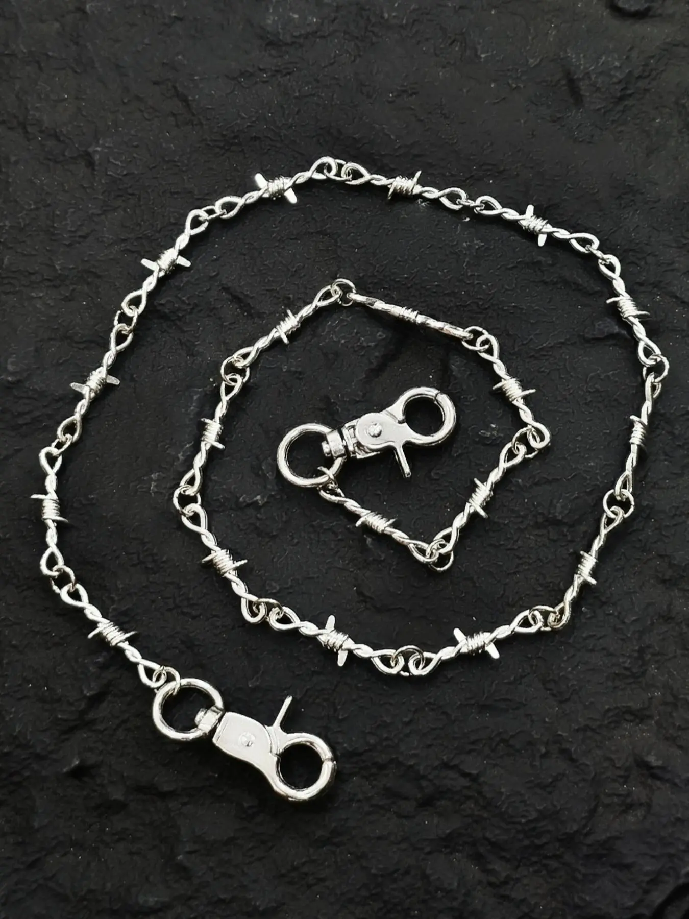 Street Style Thorn Design Pants Chain, Minimalist Chain, Fashionable Keychain for Men & Women, Trendy All-match & Exquisite Keychain for Birthday Gift