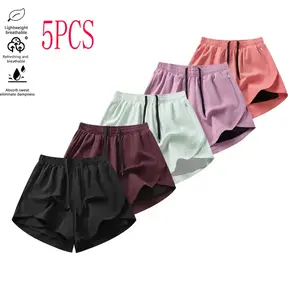 5PCS Women Summer Shorts Fashion Versatile Bottoms Outdoor Casual Sports Shorts