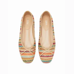 Cider KNITTED BOWKNOT DECOR MARY JANE FLATS