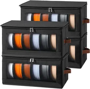 Filament Storage Boxes (4-Pack) — 3D Printer Filament Storage Bags with Desiccant Holds 24 Rolls 3D Printing Accessory Organizer — Ideal for Home Office Workshop and Studio Use