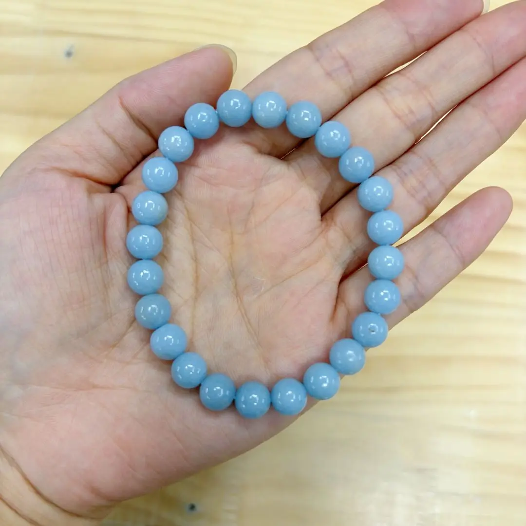 Julia(17933)gc.8mm angelite bracelet 8 pcs