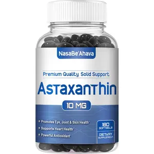Astaxanthin Supplement for Men and Women | Antioxidant & Carotenoid Rich Astaxanthin 10mg From Haematococcus Pluvialis Microalgae for Eye & Skin Health Support (180 Day Supply) Packaging May Vary