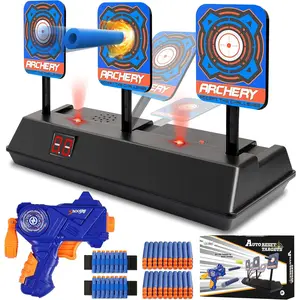 Electric Scoring Auto Reset Dart Toy Gun for Nerf Guns, Shooting Toys for Age 3-6+ Years Old Kids