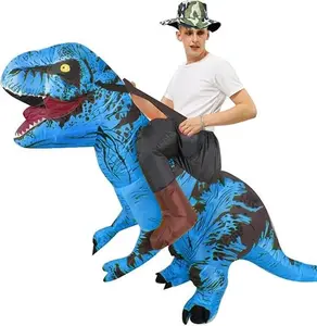 T-Rex Dinosaur Ride on Inflatable Costume for Adults/Teens - Lightweight Polyester, Funny Party Suit Perfect Halloween Cosplay & Viral TikTok Party Look