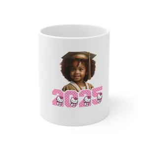 Black Girl 11 oz Graduation Mug - Class of 2025, Gifts, Celebrations, Keepsakes
