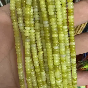 2x4mm approx 168pcs natural lemon crystal abacus beads - gorgeous loose spacer beads - light luxury and exquisite - various shapes for DIY jewelry making, perfect for bracelets, necklaces, earrings, anklets, pendants, clothing accessories, gift beaded jew