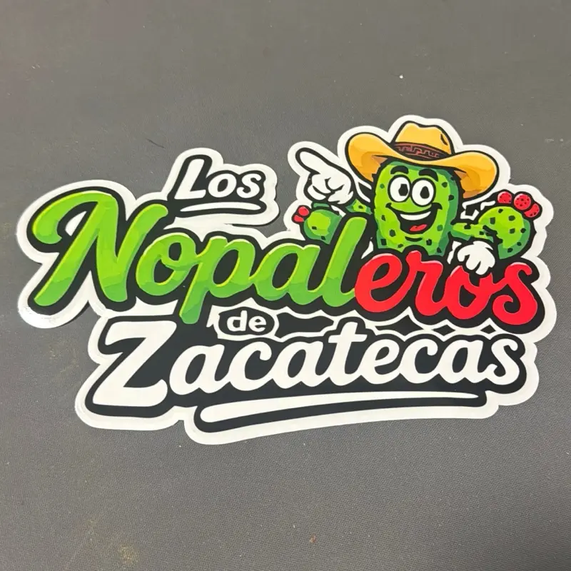 Zacatecas Nopaleros Sticker, 8in x 5in Decorative Sticker for Laptops, Water Bottles