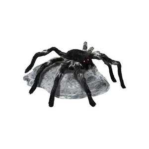 36-Inch Jumping Black Spider Animatronic Decoration
