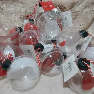 Empty clear ornaments for christmas decor and for crafting, handmade,cricut ,personalized, candy holder