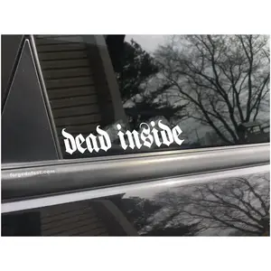 Dead inside car decal, funny sticker