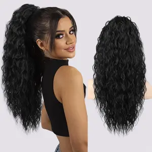 22 Inch Long Wavy Ponytail Extension, Natural Looking Synthetic Hairpiece for Daily Use, Fluffy Hairpiece for Women, Synthetic Curly Wavy, Ponytail Hairpieces