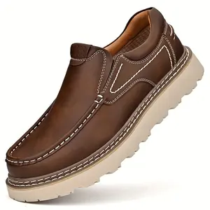 Men's Casual Oxford Shoes Men's Formal Oxford Boots Black Brown Trendy Boat Shoes Men's Work Shoes