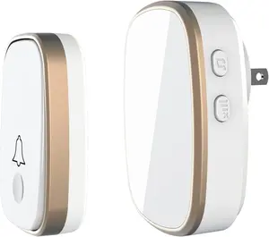 Wireless Home Security Doorbell, 1000ft Range, 5 Volume Levels with Mute Mode, Loud Chime with LED Flashing
