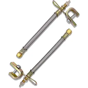 2 pcs 7"/180mm Metal Valve Stem Extenders, Universal Valve Stem Extensions Made of EPDM Rubber, Fit for Heavy Vehicles, Silver