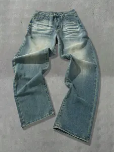 High-Quality Cotton Denim Jeans, Plain All-Season Fashionable & Comfortable, Versatile Fitted Fit for Every Occasion, Durable Fabric Design