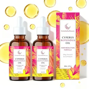 Cyperus Rotundus Oil 60ml by Caramela Beauty | Plant-Based Hair Treatment Serum, Mild Natural Solution for Continuous Smooth Skin & Hair Control