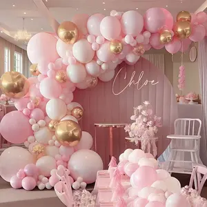 Pink Theme Balloon Arch Kit 104pcs Set Mixed Color Latex Balloons for Wedding Birthday Festival Party Decoration Supplies balloon kit