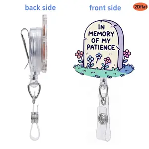 Creative Theme Badge Card Roll Holder, Stretchable Tag Card Stand for Hospital Work, Office Supplies, School Supplies, Holiday Gifts