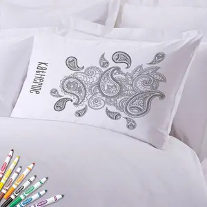 Add Color Paisley Print Custom Pillowcase