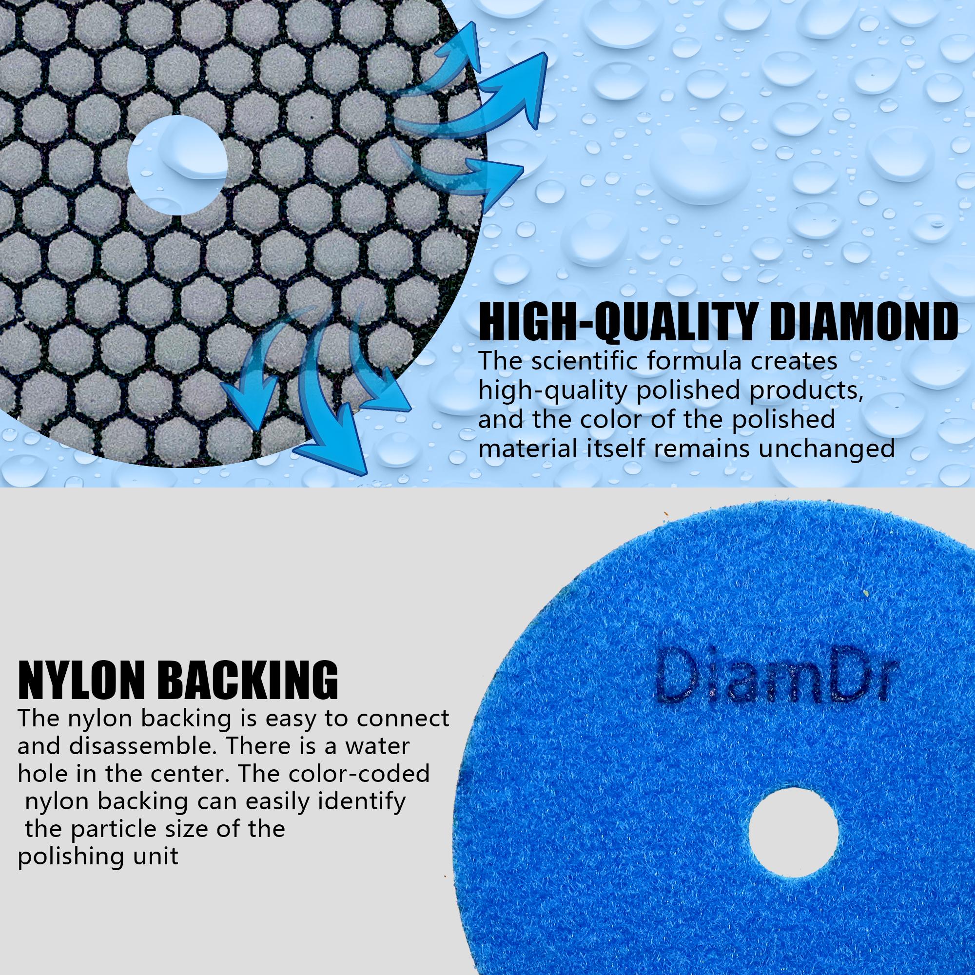 Diamond dry grinding pads for tile stone polishing edge grinding marble granite concrete floor resurfacing flexible hook and loop backing for angle grinder sharp durable Diamond dry grinding pads for tile stone polishing edge grinding marble granite concrete floor resurfacing flexible hook and loop backing for angle grinder sharp durable