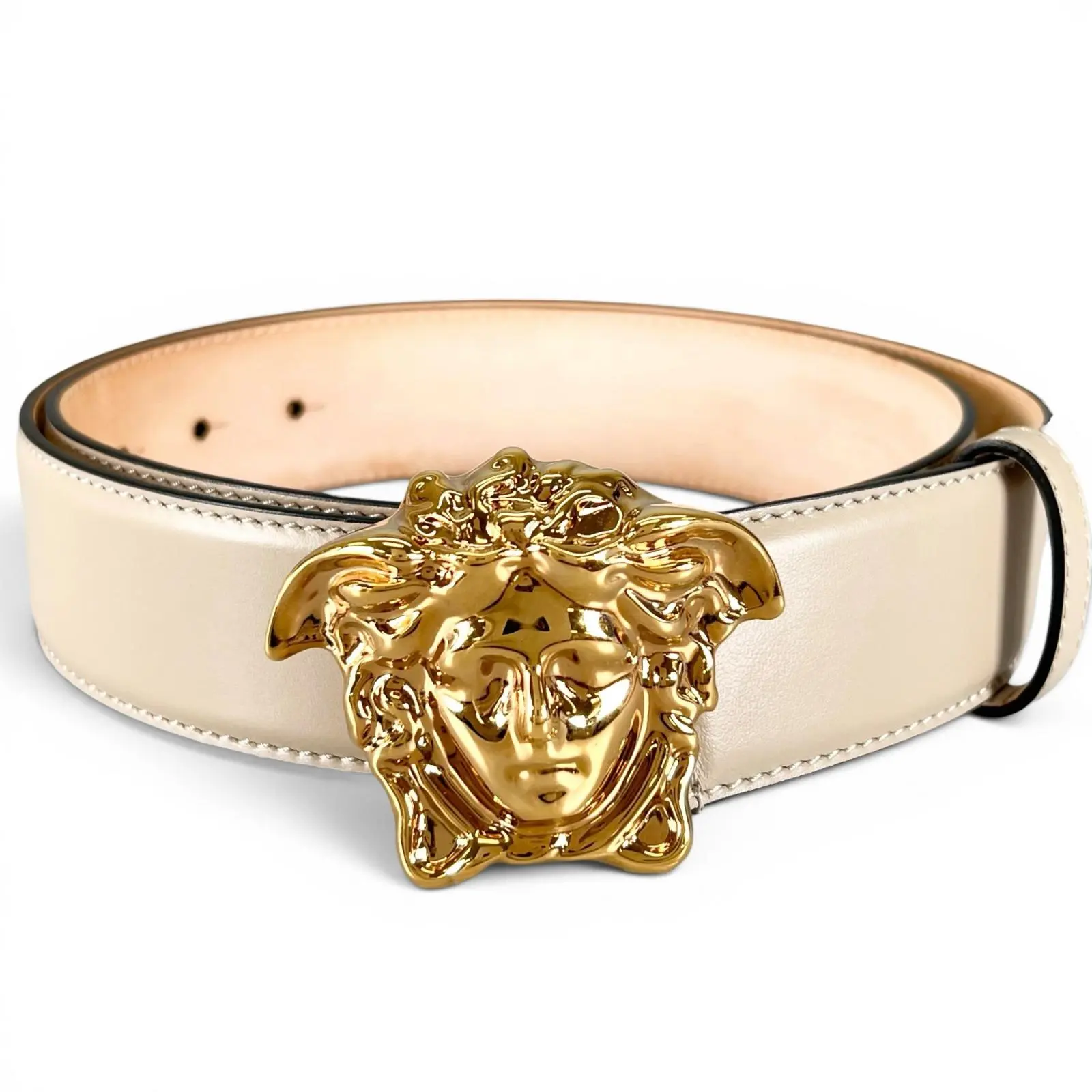 Pre-owned VERSACE Calfskin Small Leather Goods Calf Leather Belt