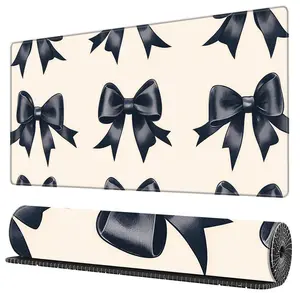 BHJLAXR Bowknot Pattern Mouse Pad, Rectangle Gaming Mouse Pad, Office Desk Keyboard Mat for Home Office Desk, Desk Accessories