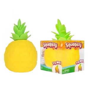Toymendous Squishy Pineapple - Jumbo 6.5-Inch Squishy Fruit Stress Relief Toy - SensoryStress Ball for Kids, Teens & Adults
