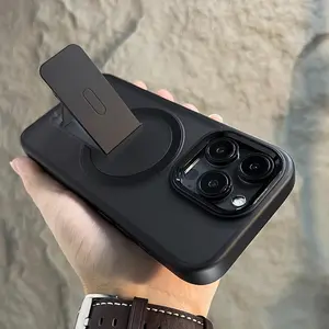 Magnetic Wireless Charging Phone Case with Stand, Casing, Shockproof Phone Protective Cover, Phone Accessories Compatible with iPhone 16 15 14 13 12 Pro Max