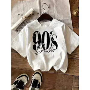 Womens 90s Baby Graphic Tee Cotton Short Sleeve Crewneck Vintage Aesthetic Streetwear Casual Summer Top Y2K Inspired Cute Everyday Outfit Shirt