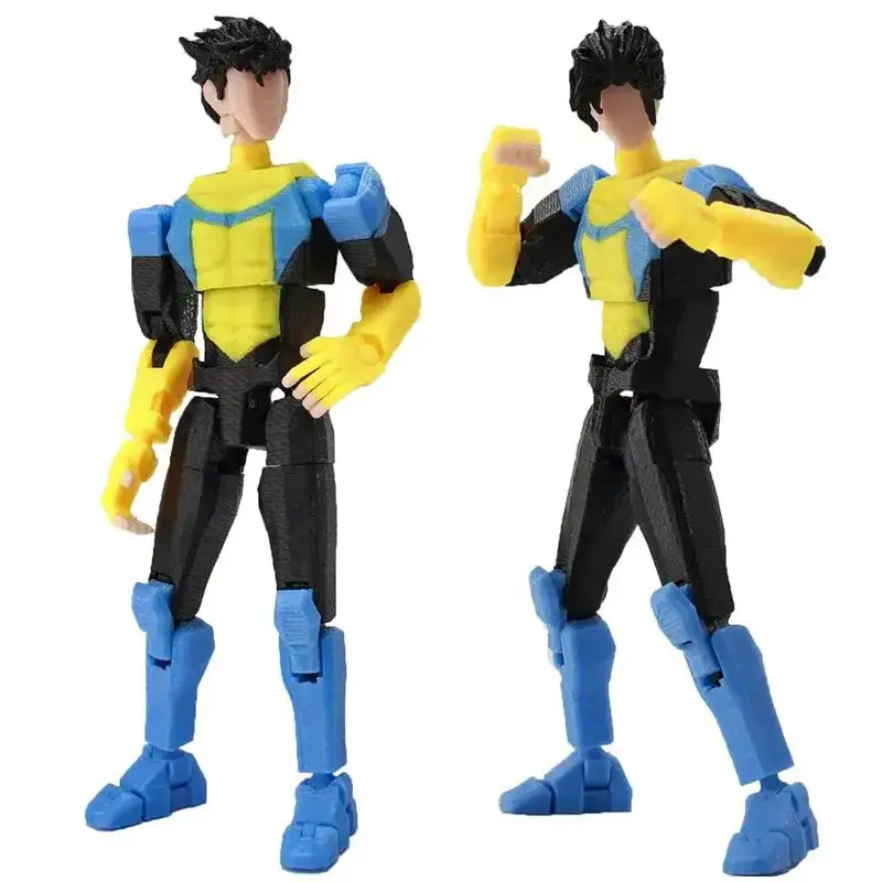 3D Printed Articulated Action Figure - Dummy13 T13 Anime Collectible Model Toy, Multi-Joint Stress Relief Gift for Ages 14+, Finished 3D Print Item, Model Collectible Figurine, Jointed Articulating Figurines, Anime Decor