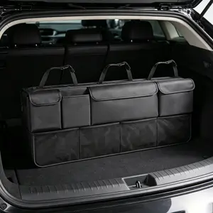 Car Trunk Organizer And Storage, For 8 Pockets Hanging Trunk Organizer With Adjustable Straps Hanging Car Cargo Backseat Car Organizer Black Car Accessory