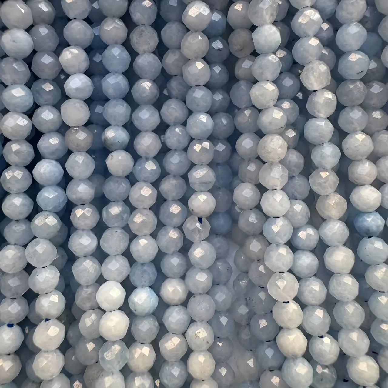 2-3-4mm natural sea blue small beads, football cut, loose spacer beads - Luxurious and exquisite DIY jewelry making, suitable for various shapes, perfect for bracelets, necklaces, earrings, anklets, and pendants - Clothing accessories - Gift embellishment