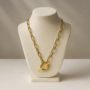 Paperclip Charm Holder Necklace