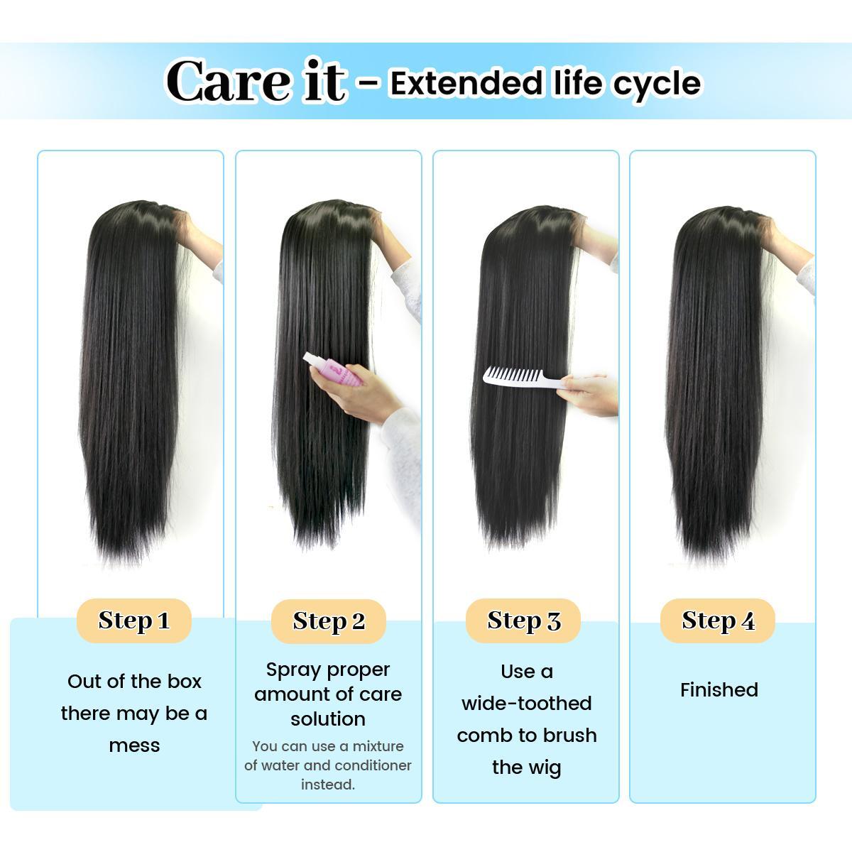 427 TAGOTA 13X6 Wear to Go Wig Synthetic Wig Pre Plucked Hairline Pre Cut for Women Soft and Bouncy 30 Inch Realistic Synthetic Fiber Heat Resistant Natural Wig for Girls Party Cosplay Daily Use HD Lace Front Wigs 4/27