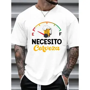 Celebrate with Beer Hilarious Necesito Cerveza T-Shirt Gift Unisex 100% Cotton Top-Grade Digital Print Comfortable & Vibrant Design camisetas  comodas