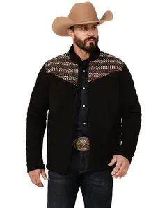 Rank 45 Men's 45&Reg; Geo Print Yoke Softshell Jacket - Rmsp24o29-Blk