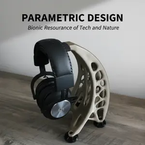 3D Printed Parametric Headphone Stand | Futuristic Bionic Design Desk Holder for Gaming Headset
