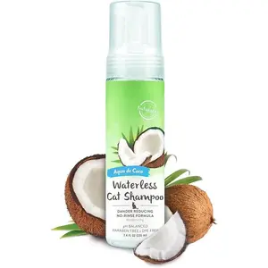 PURR LAB Waterless Cat Shampoo for Dandruff Treatment – Moisturizing Dry Skin Care with Aqua de Coco Scent