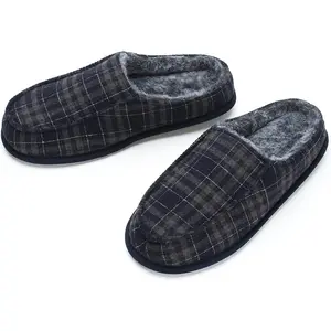 Men's Slippers with Memory Foam, House Shoes for Men Indoor Outdoor, Non-Slip House Slippers Moccasin Style, Size 8-15