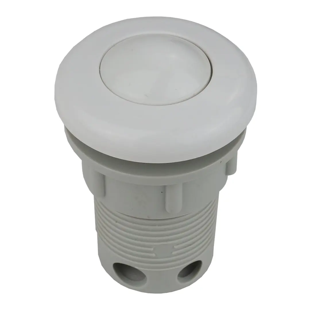 HYDRABATHS® Futura Air Control Switch Button for Home Improvement Electrical Switches & Accessories, Through Hole Mount, Fits 1.25" Hole, Includes Free Tubing, Available in Bone, Polished Brass, Oil Rubbed Bronze, Brushed Nickel Finishes