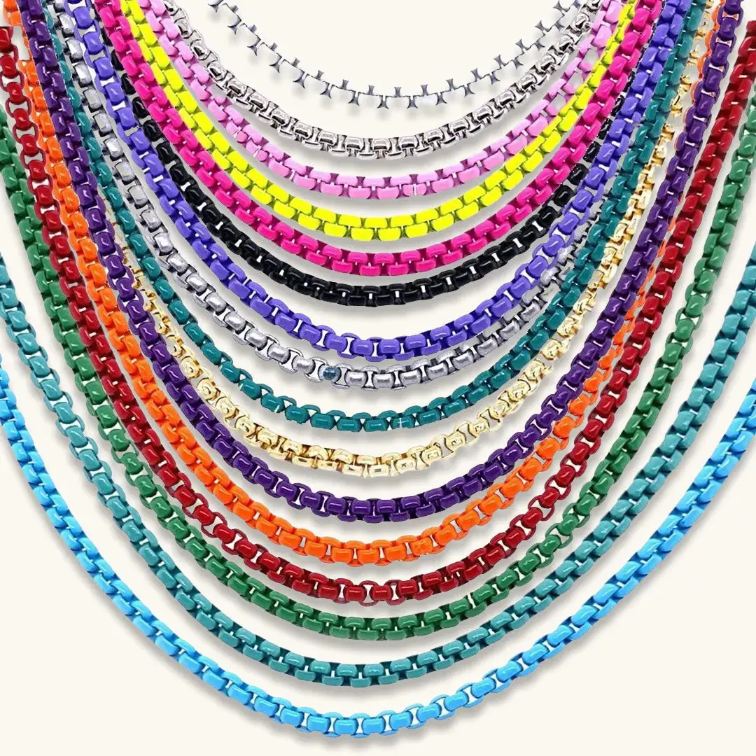 Enamel Link Chain Necklace Enamel Link Chain Necklace