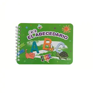 Spanish Alphabet and Number Learning Book, Prechool Materials, Colorful Flashcards, Interactive Learning, Dual Language Education