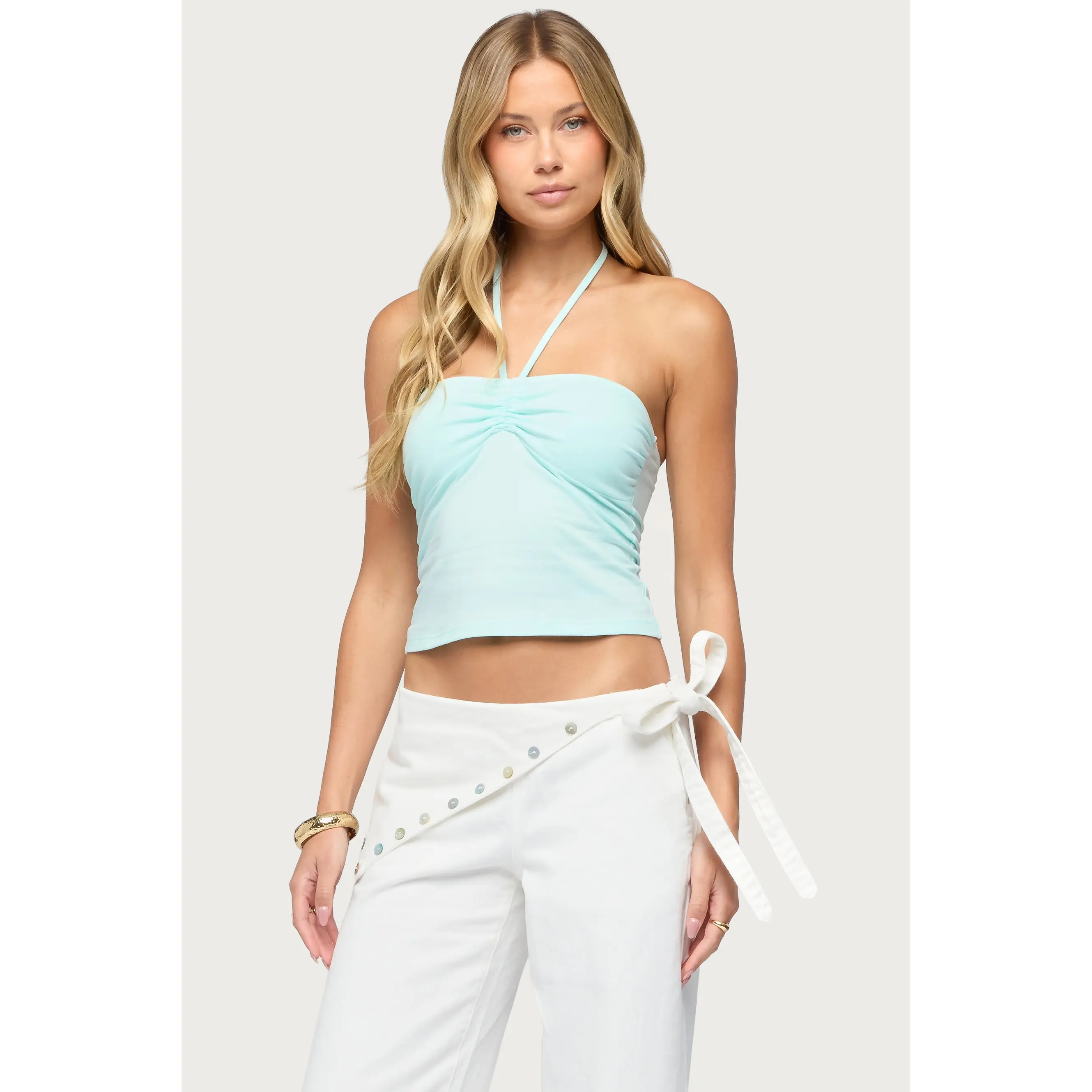 Yolandi Ruched Halter Top